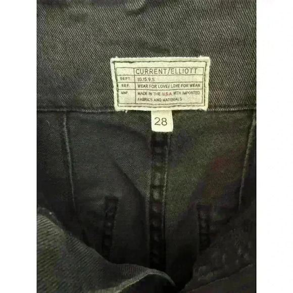 Current/Elliott Corset Stiletto High Rise Skinny Crop Jeans in Black size 28 - Picture 4 of 9